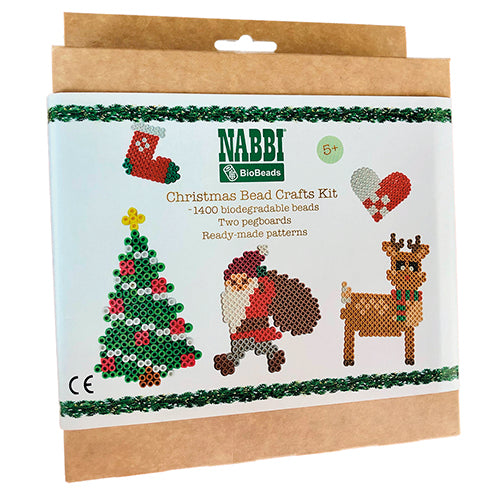 NABBI Bio-Bügelperlen, Set "Weihnachtsmann"