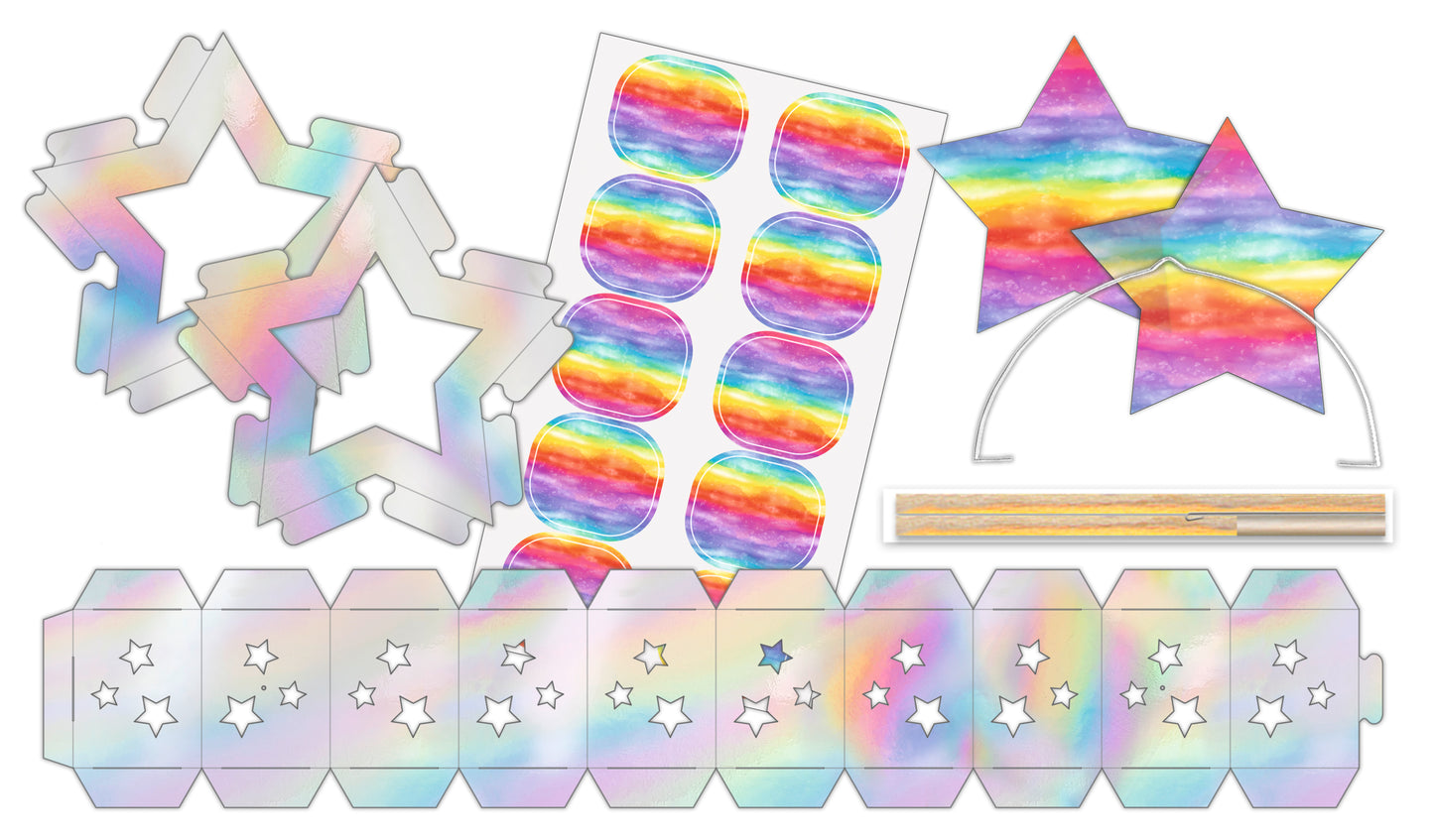 Laternen-Bastelset "Twinkle Star, silber"