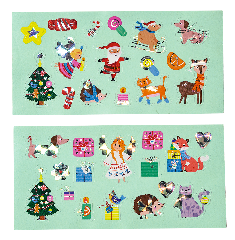 Sticker von der Rolle "Weihnachtsfreude"