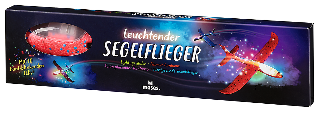 Leuchtender Segelflieger (mit LEDs), verschiedene Farben