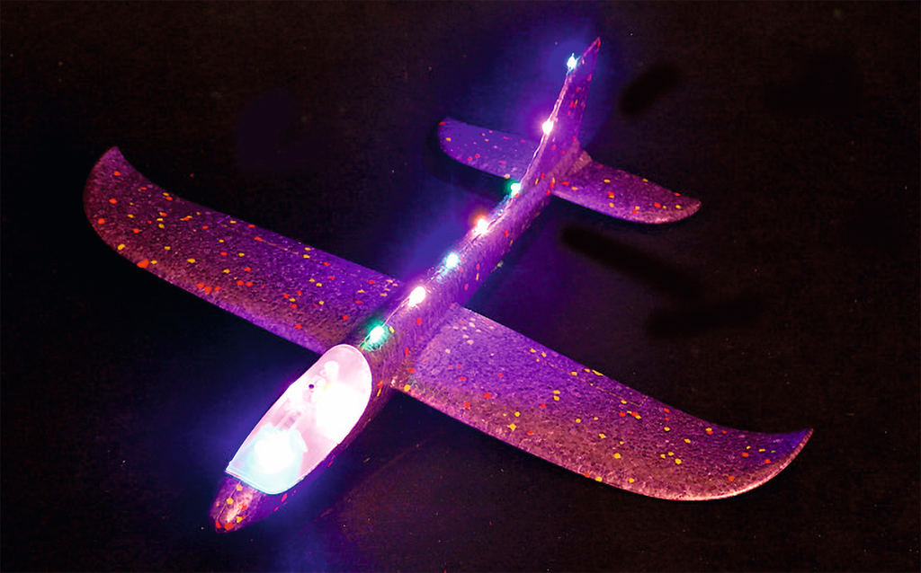 Leuchtender Segelflieger (mit LEDs), verschiedene Farben