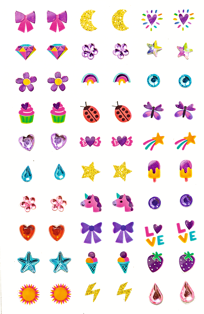 Funkelnde Klebe-Ohrringe