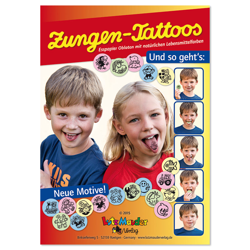 Zungentattoos, 10er Set