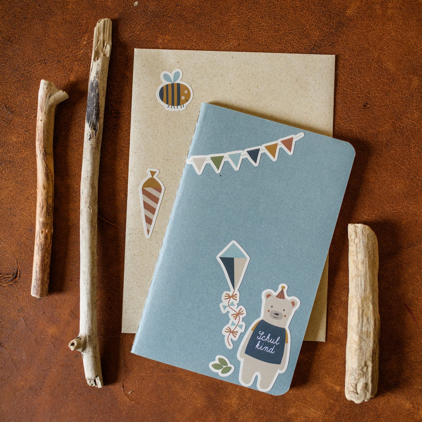 Klebesticker Schulkind, Nature Kids