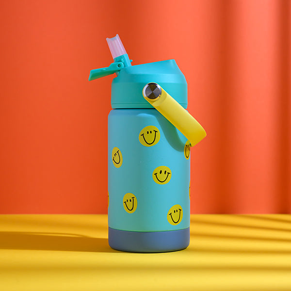 Edelstahl Trinkflasche, Smile, türkis, 350 ml