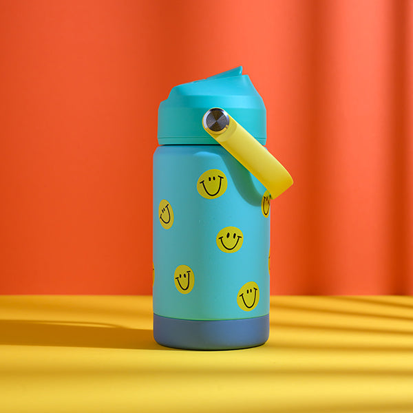 Edelstahl Trinkflasche, Smile, türkis, 350 ml