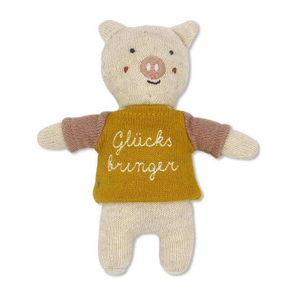 Glücksbringer-Schwein mit Shirt gelb/rosa