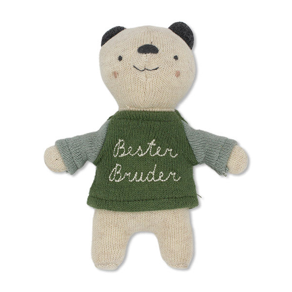 Bär "Bester Bruder", grün/eisblau