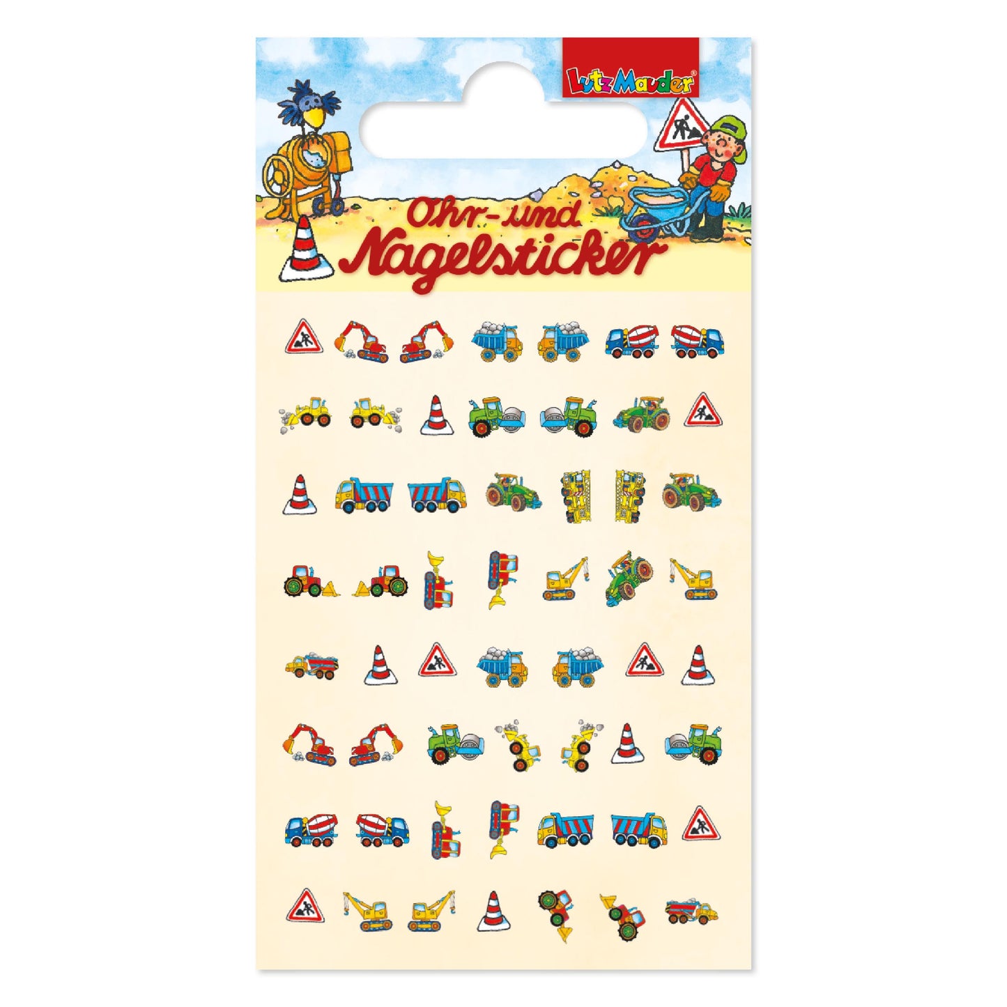 Ohr- und Nagelsticker "Baustelle"