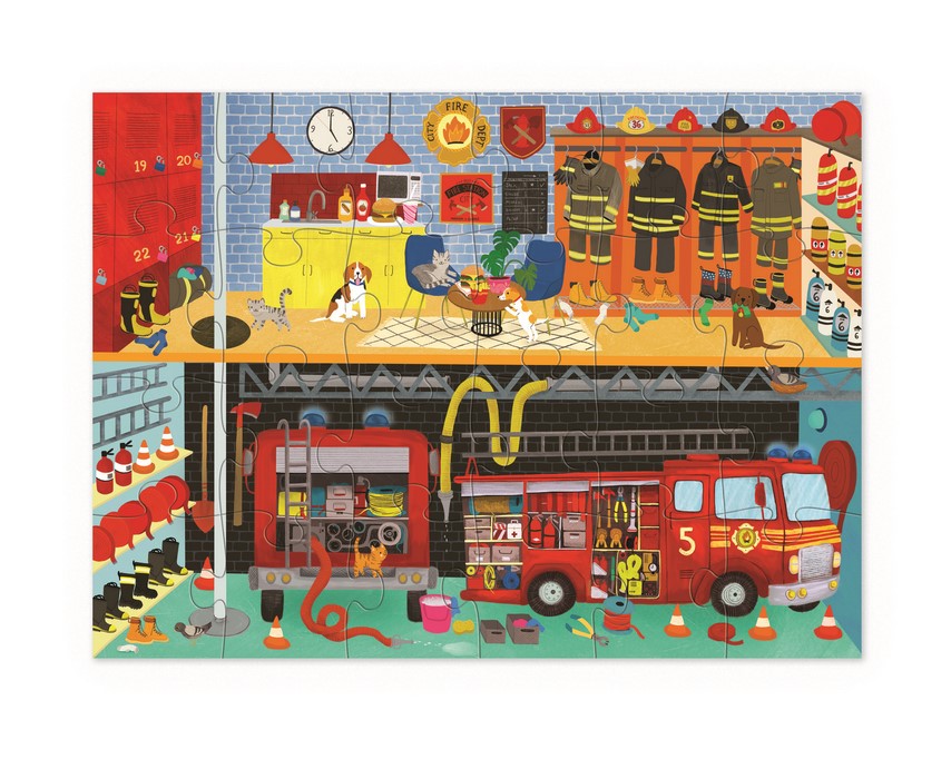 Puzzle "Fire Station", 24 Teile, ab 3 Jahren