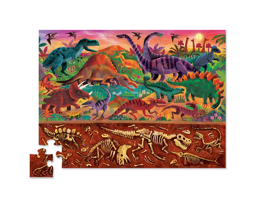 Puzzle Above & Below "Dinosaur World", 48 Teile, ab 4 Jahren