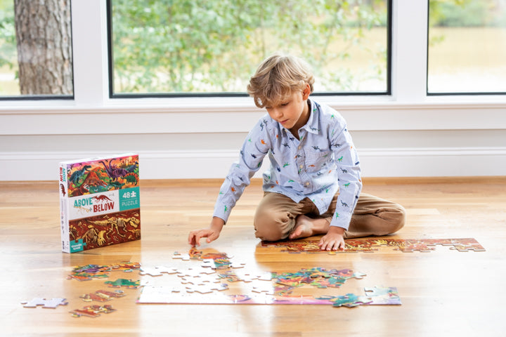 Puzzle Above & Below "Dinosaur World", 48 Teile, ab 4 Jahren