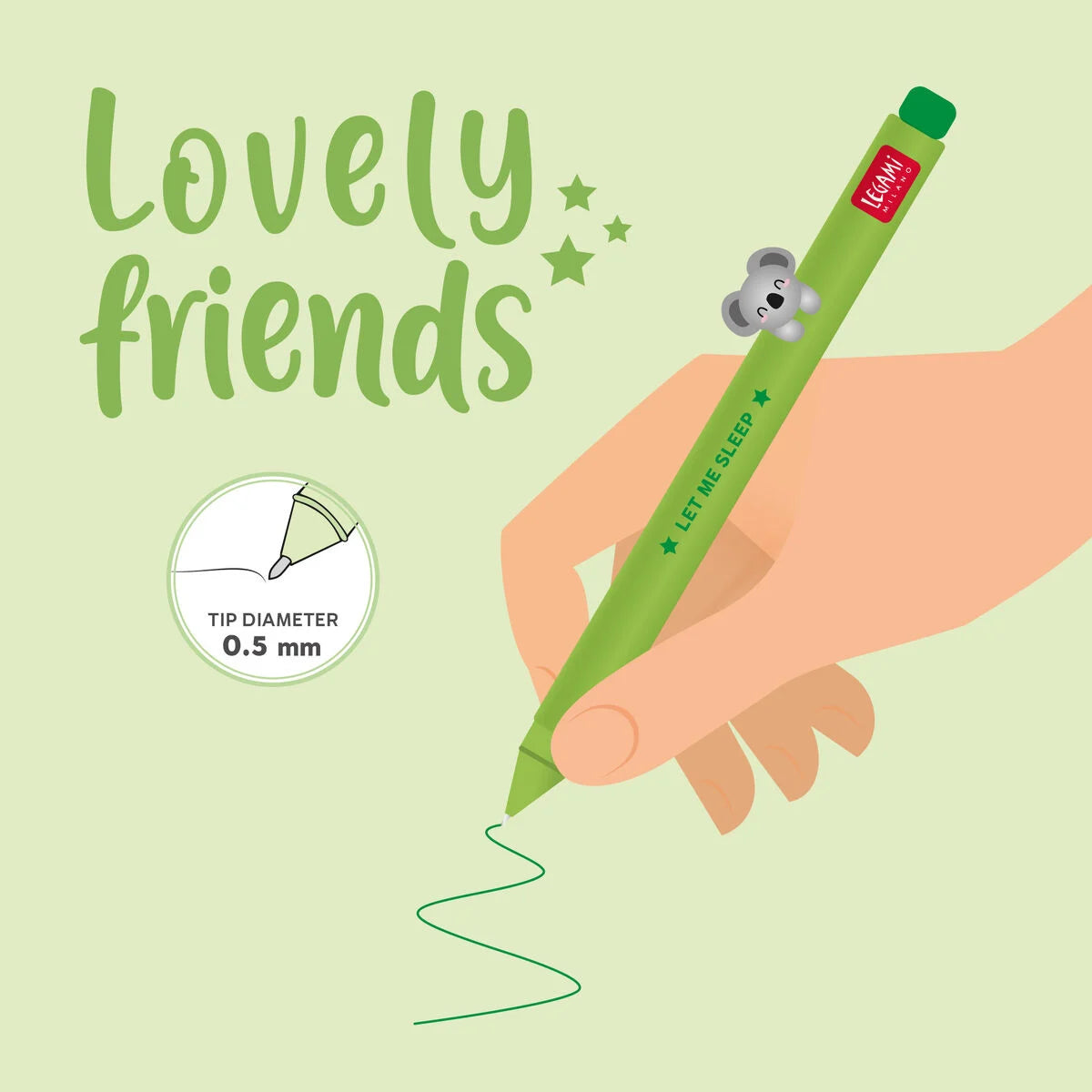 Koala "Let Me Sleep" - Lovely Friends Gelstift, Legami