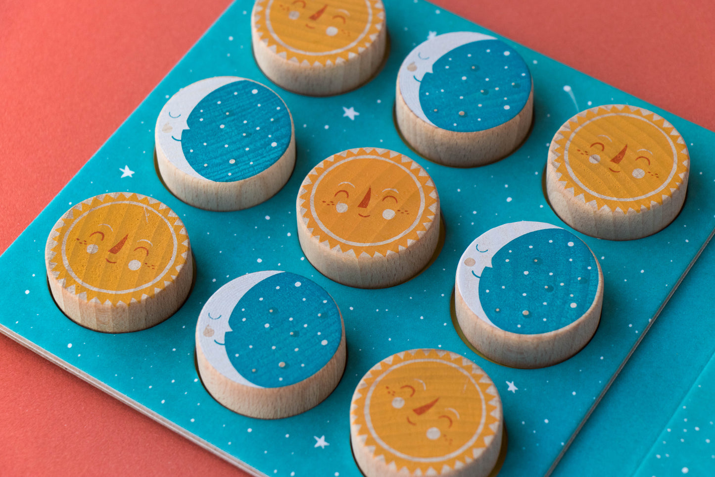 Tic Tac Toe Spiel "Sun & Moon", ab 4 Jahren