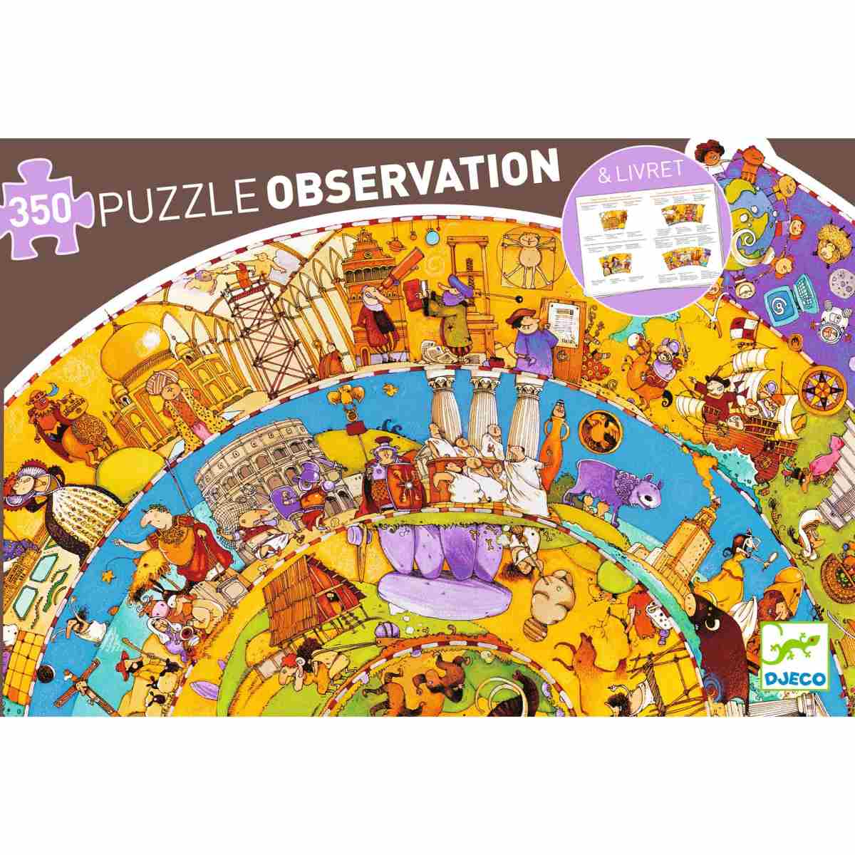 Wimmelpuzzle: Unsere Geschichte (+ Booklet) - 350 Teile (ab 7 Jahren)