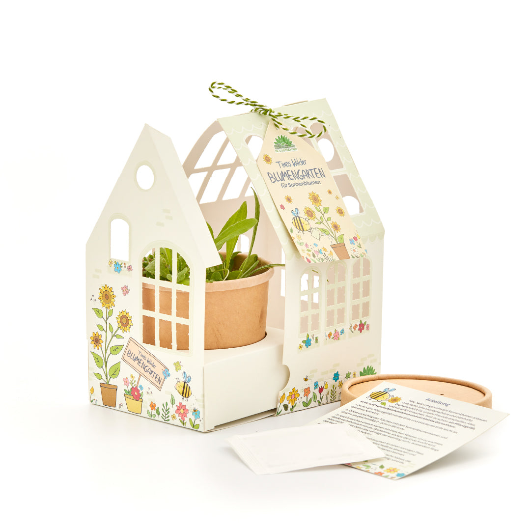 Gewächshäuschen "Timos wilder Blumengarten" (mit Sonnenblumen)