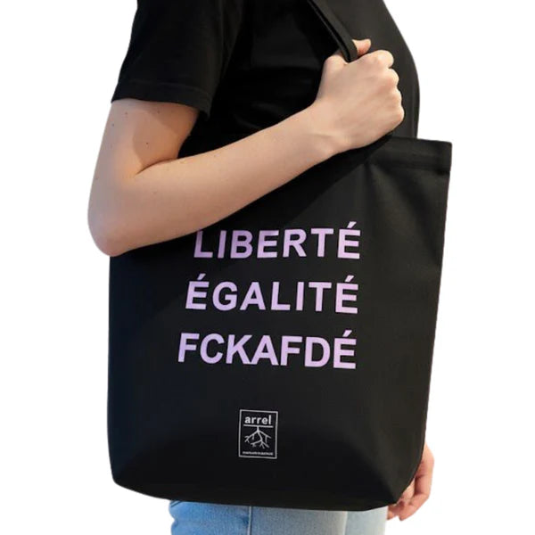 FCKAFDÉ Premium Tote Bag - Black & Purple