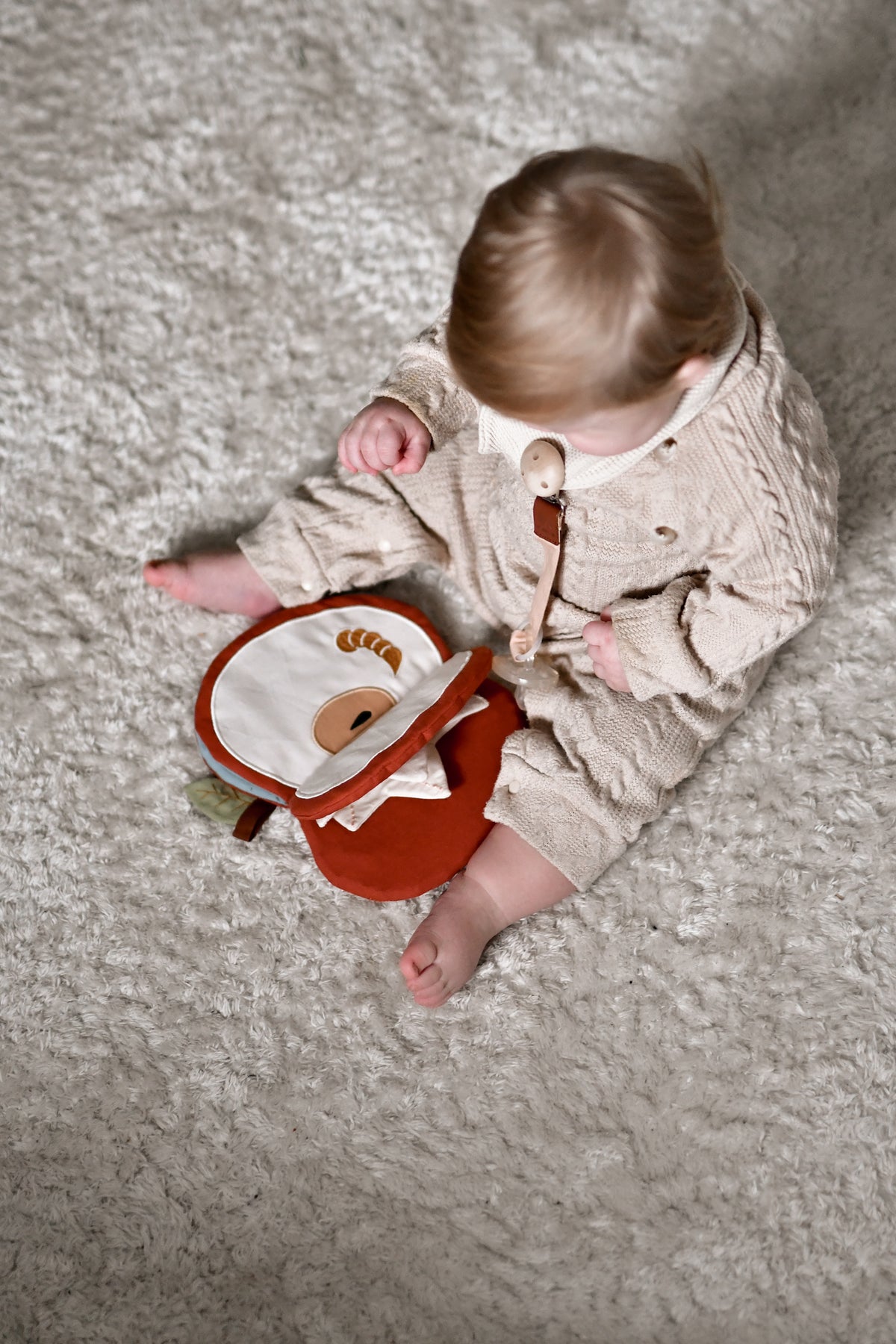 Stoffbuch für Babys - "Roter Apfel"