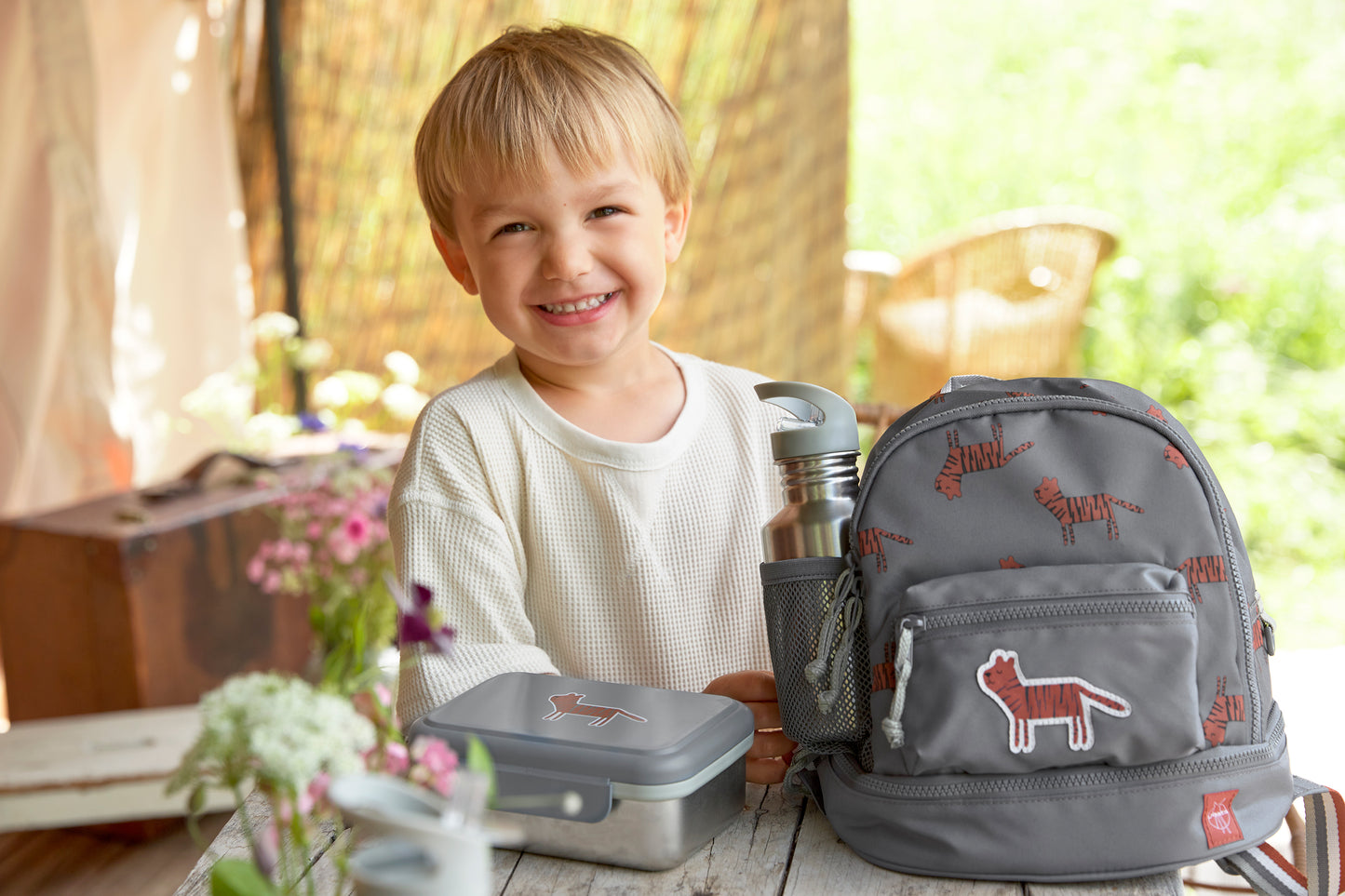 Edelstahl Trinkflasche, Safari, Tiger