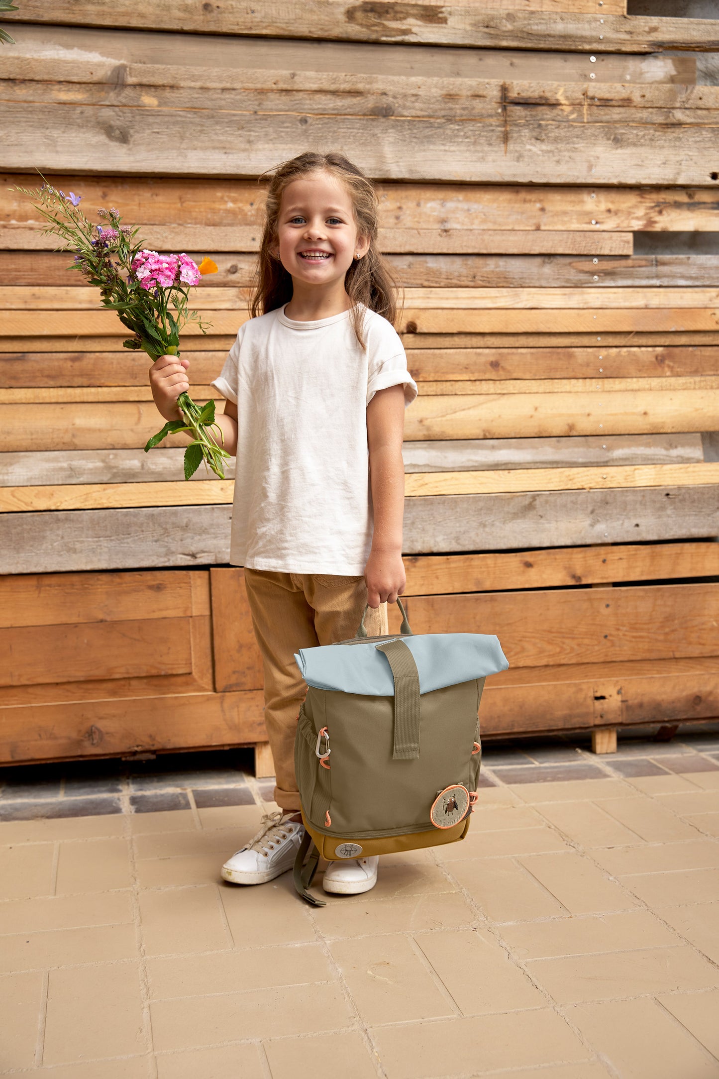 Kinderrucksack "Rolltop", Nature, oliv