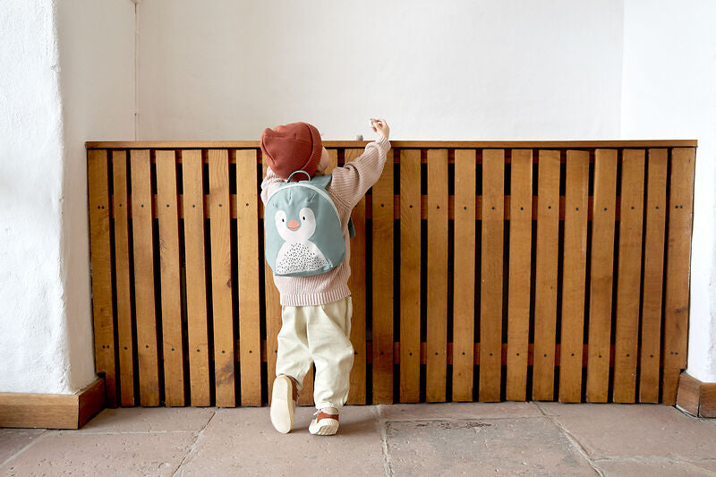 Kindergartenrucksack "Tiny", Pinguin, hellblau