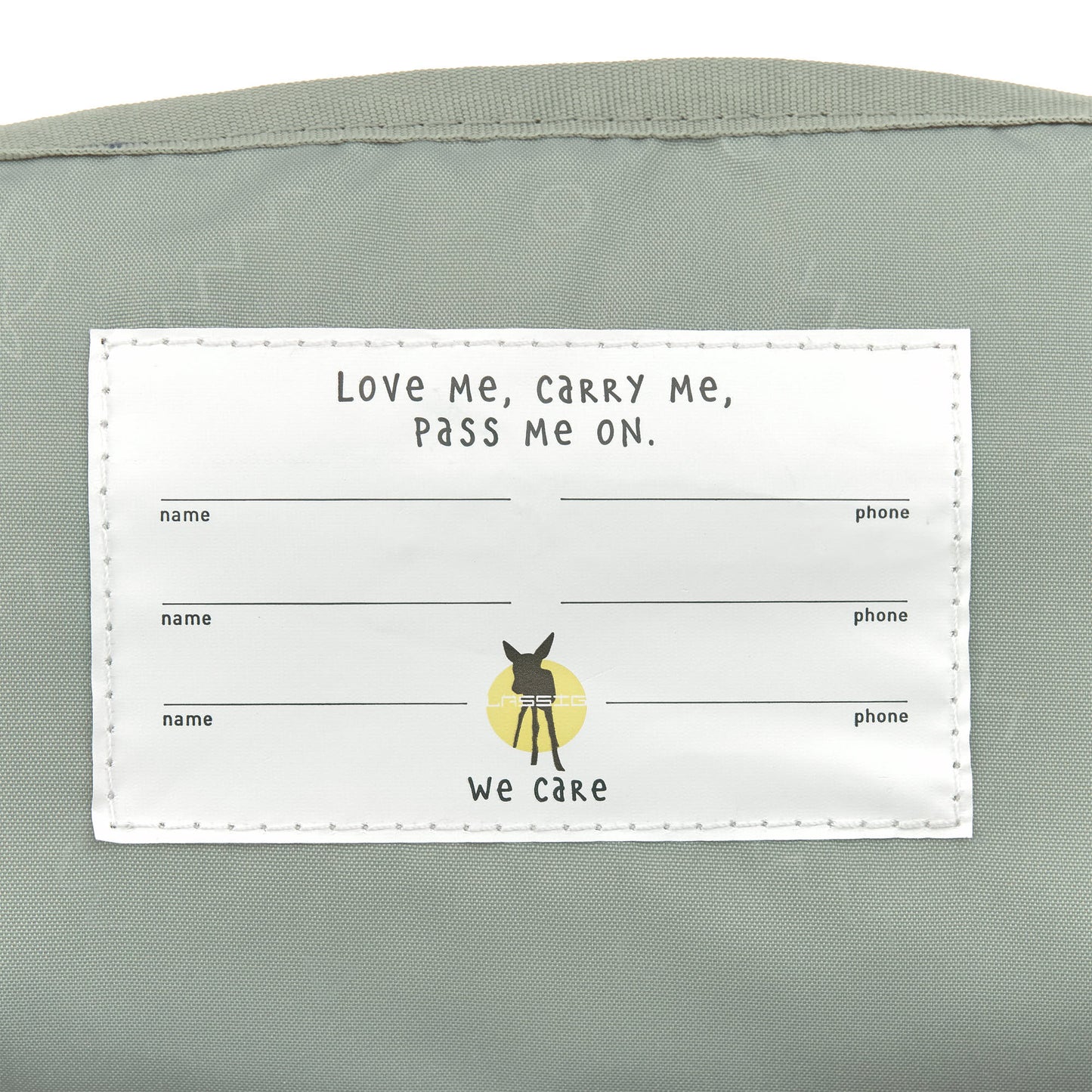 Kindergartenrucksack "Square", Happy Prints, oliv