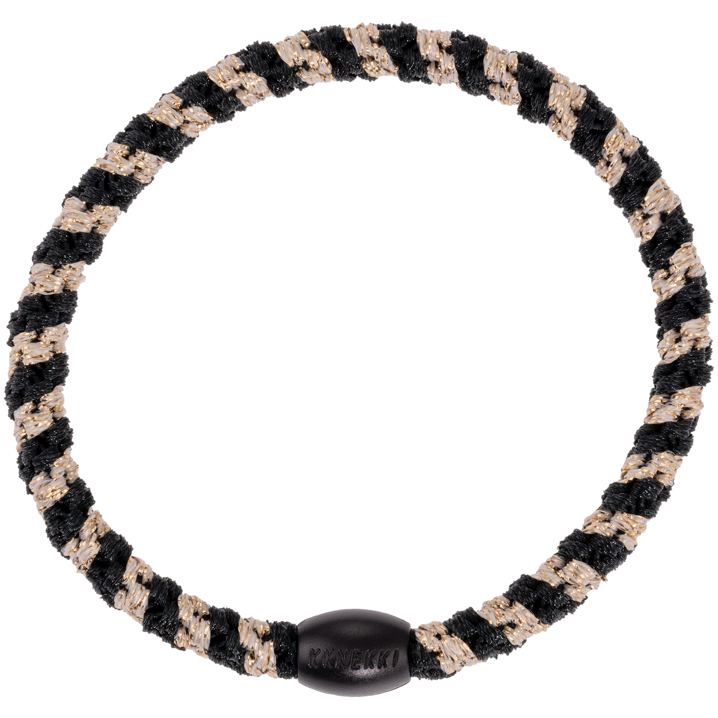 KKNEKKI (slim) black-beige glitter stripe