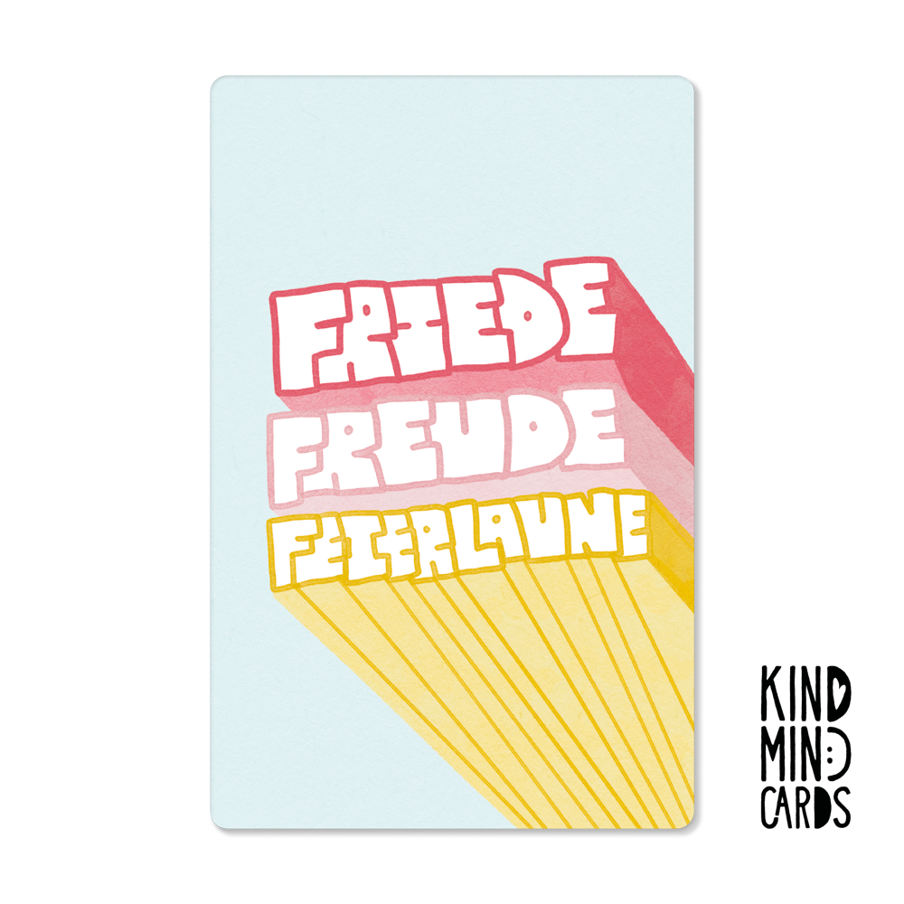 Postkarte "Friede Freude Feierlaune"