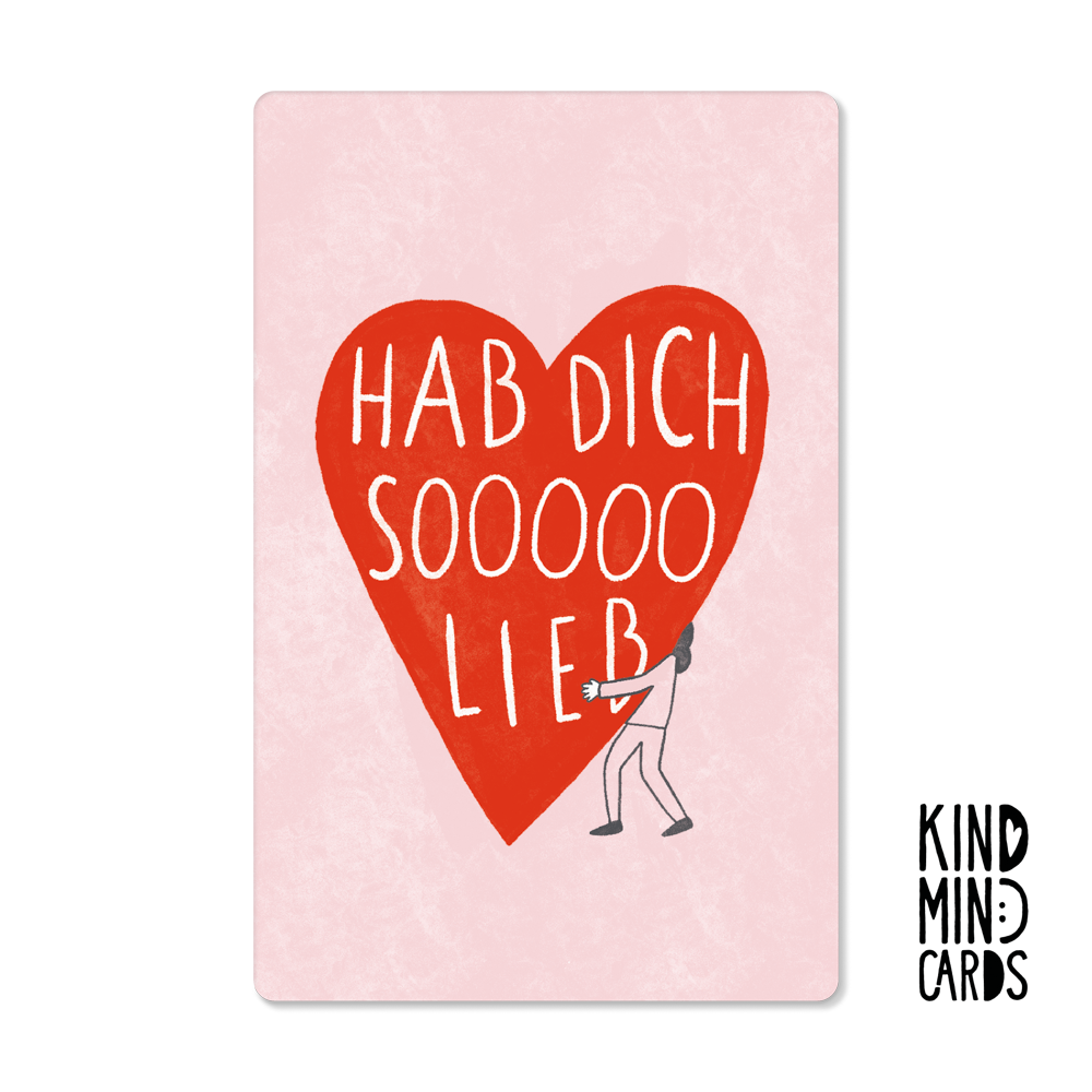 Postkarte "Ich hab dich so lieb"