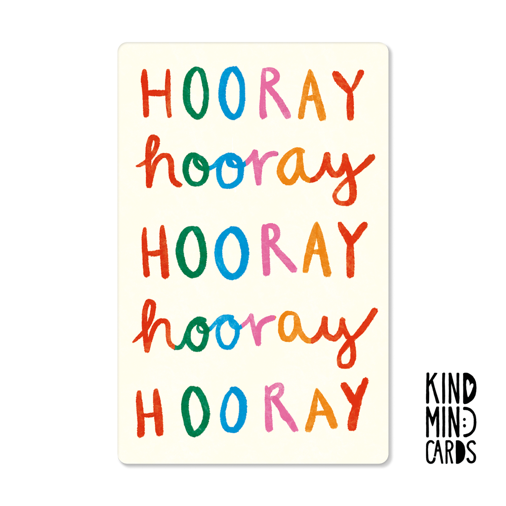 Postkarte "Hooray"
