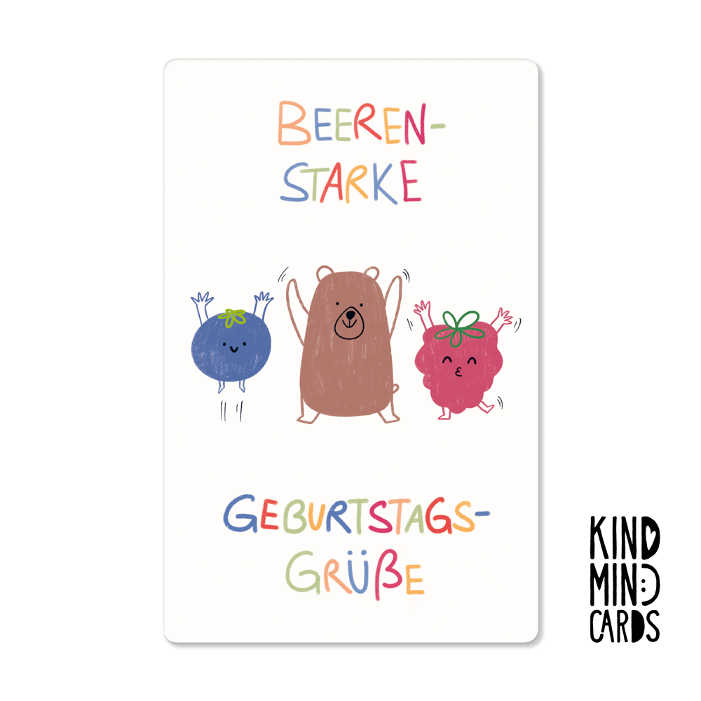 Postkarte "Beerenstarke Geburtstagsgrüße"