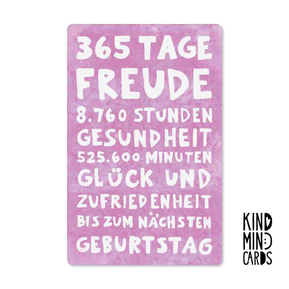 Postkarte "365 Tage Freude"