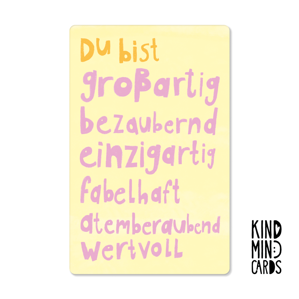 Postkarte "Du bist großartig bezaubernd"