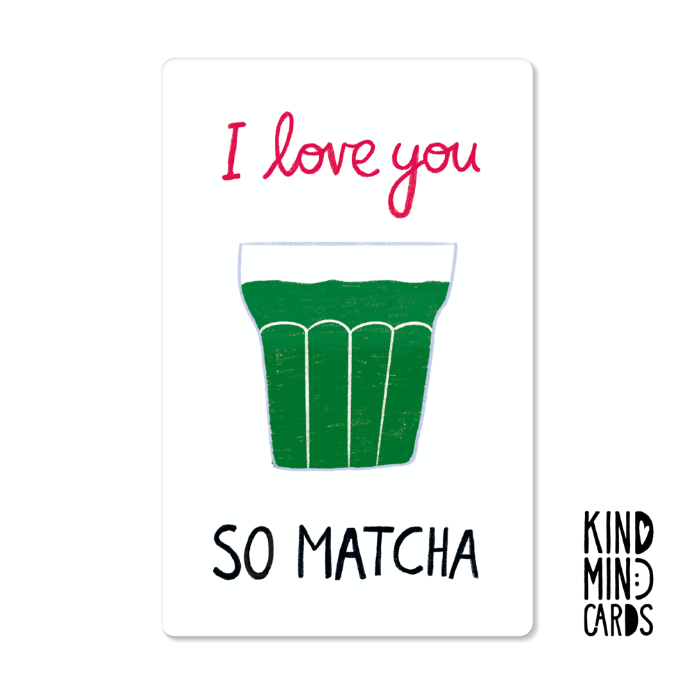 Postkarte "I love you so matcha"