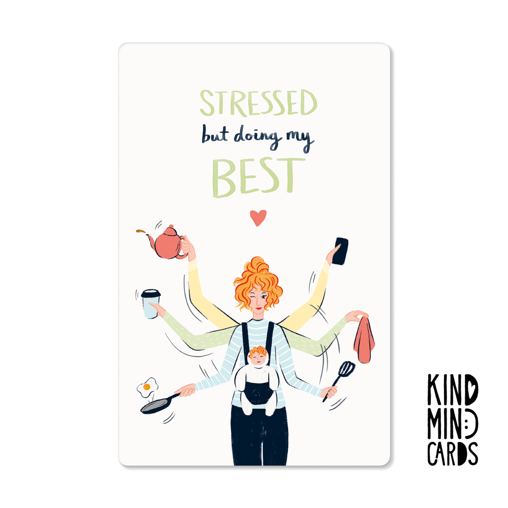 Postkarte "Stressed but doing my best"