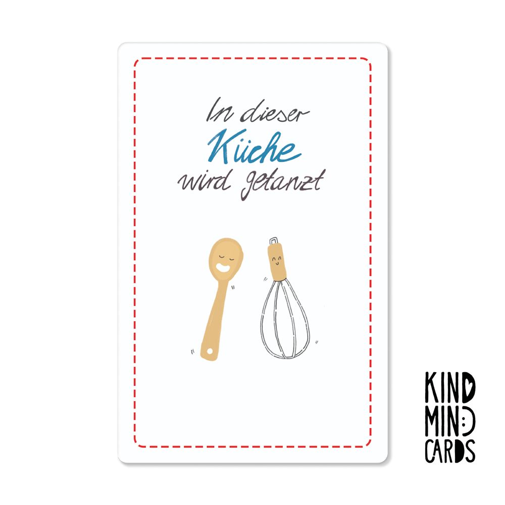 Postkarte "In dieser Küche wird getanzt"