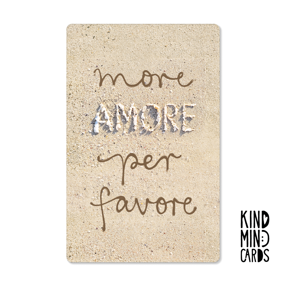 Postkarte "More amore per favore"