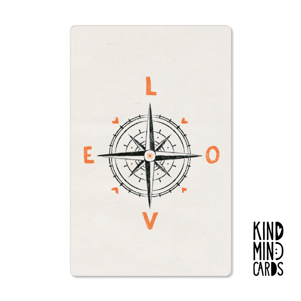 Postkarte "Love compass"
