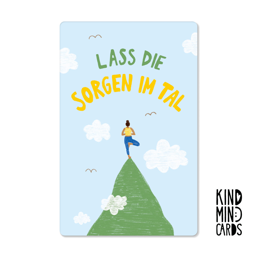 Postkarte "Lass die Sorgen im Tal"