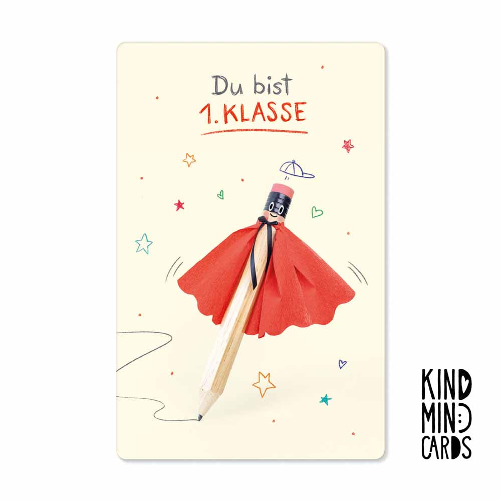 Postkarte "Du bist 1. Klasse"