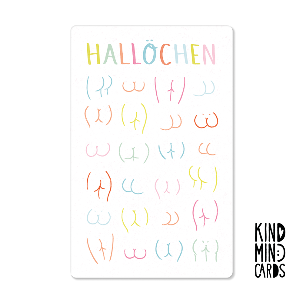 Postkarte "Hallöchen Popos"