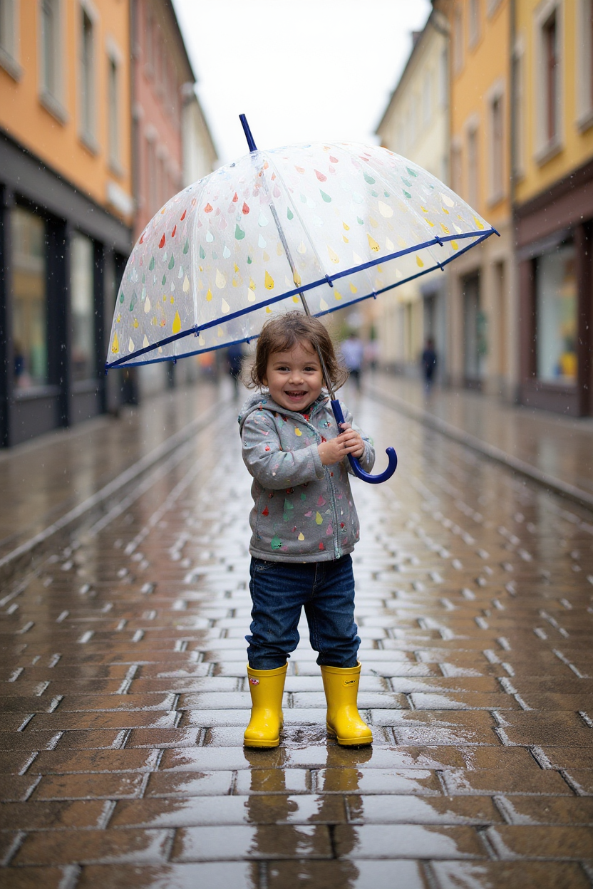 Regenschirm "Drops" für Kinder
