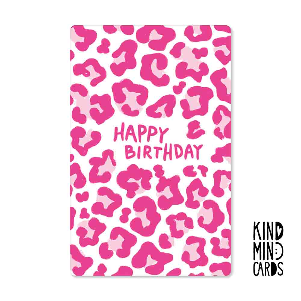 Postkarte "Happy Birthday (Leo pattern)"