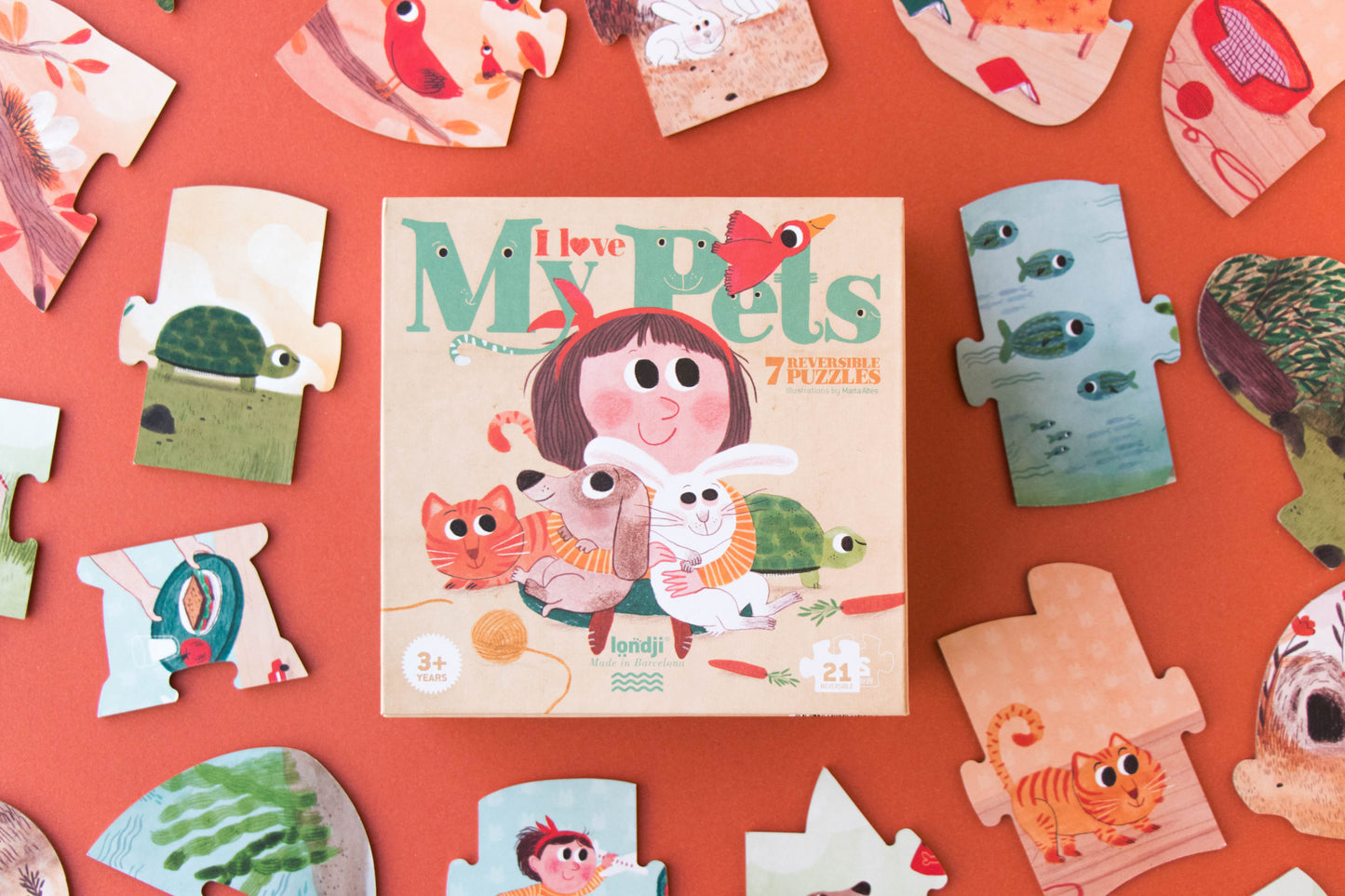 Puzzle "I Love My Pets", 21 Teile, ab 3 Jahren