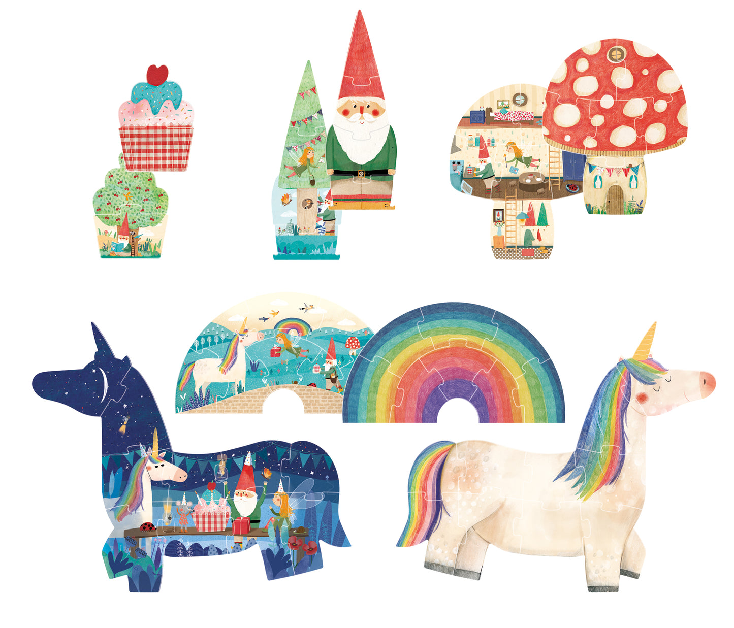 Puzzle "Happy Birthday Unicorn!", 2-10 Teile, ab 3 Jahren