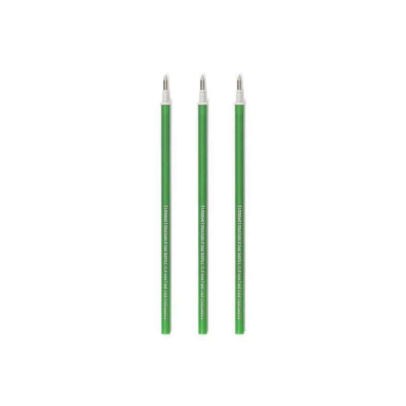 3 grüne Ersatzminen für Löschbare Gelstifte, Legami