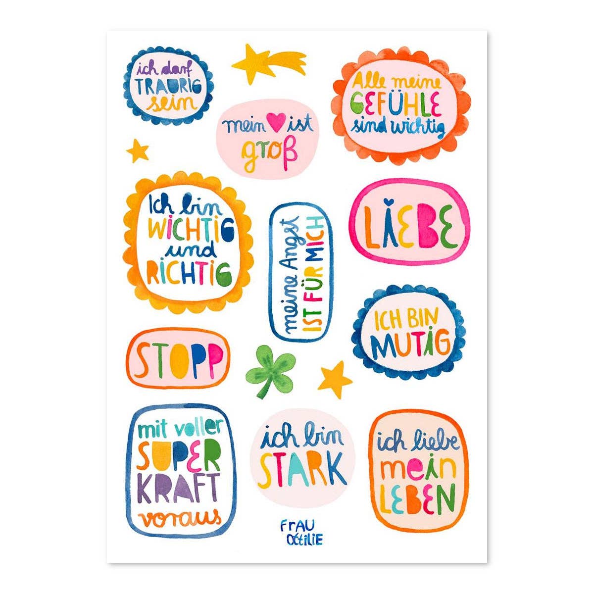 Kindertattoos "Affirmationen"