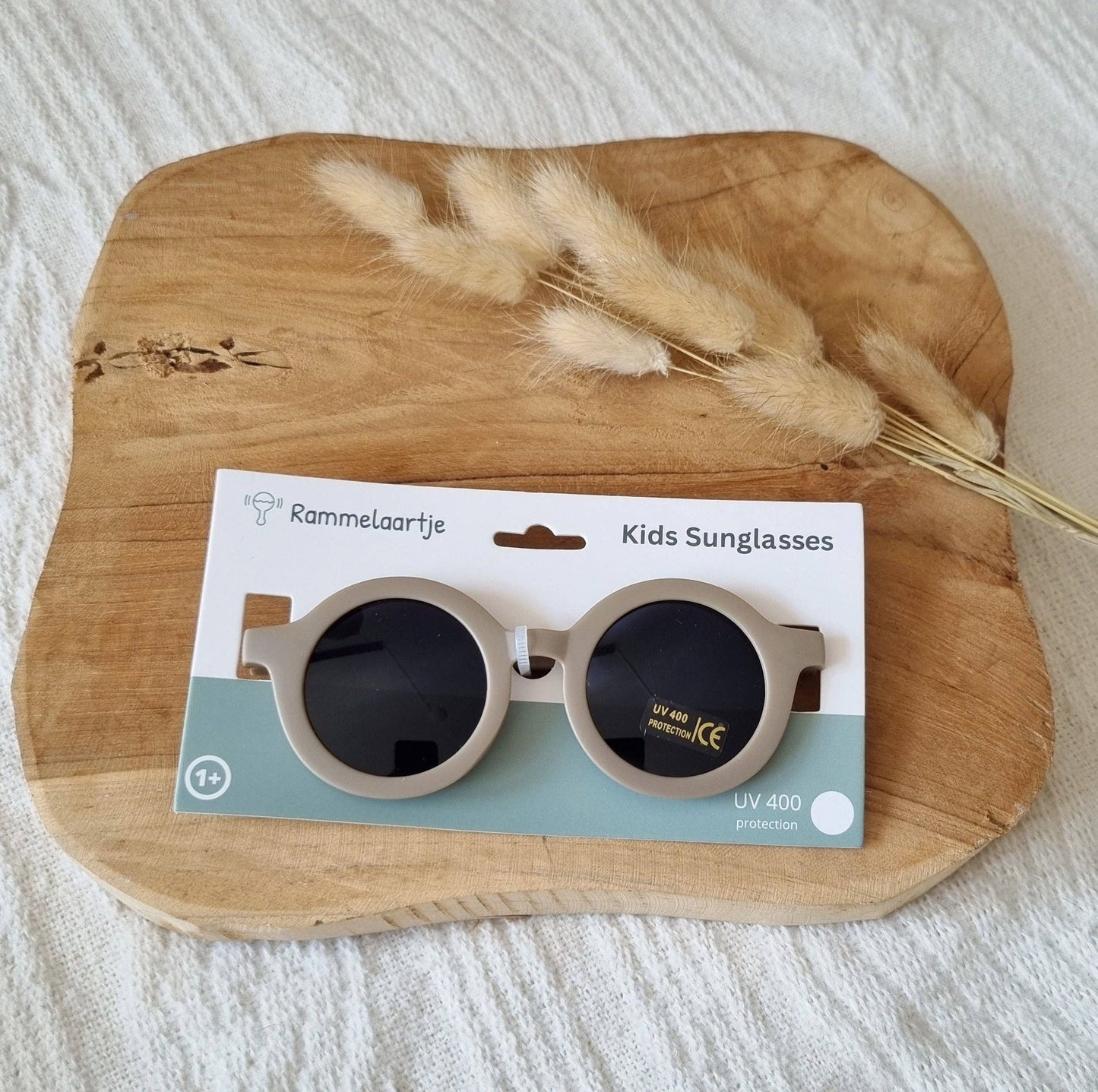 Runde UV400-Sonnenbrille für Kinder — Taupe