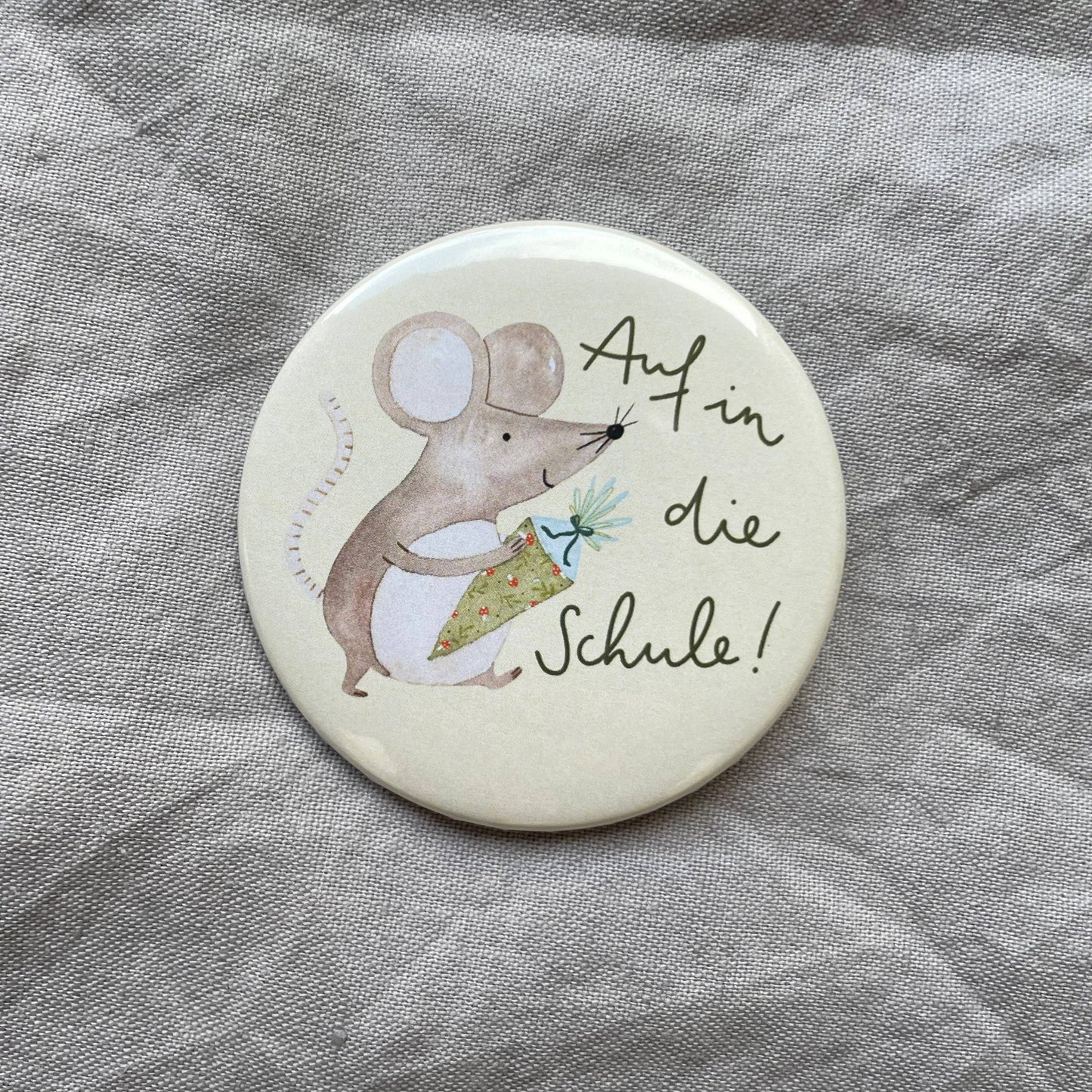 Button "Auf in die Schule" Maus