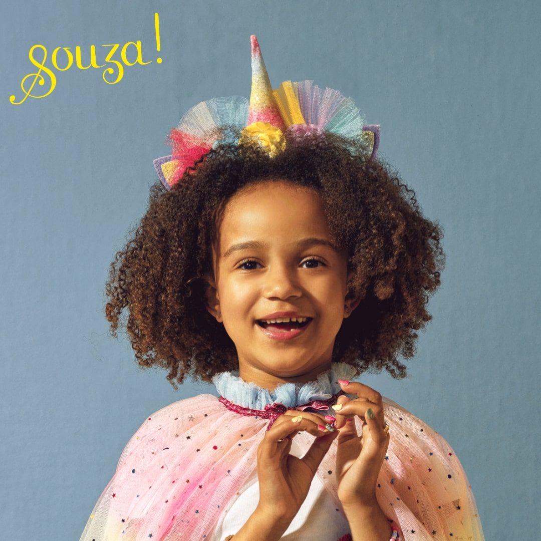 Einhorn (Umhang + Tiara + Zauberstab), verschiedene Größen